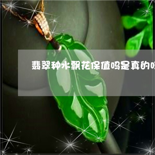 翡翠种水飘花保值吗是真的吗/2023112365269