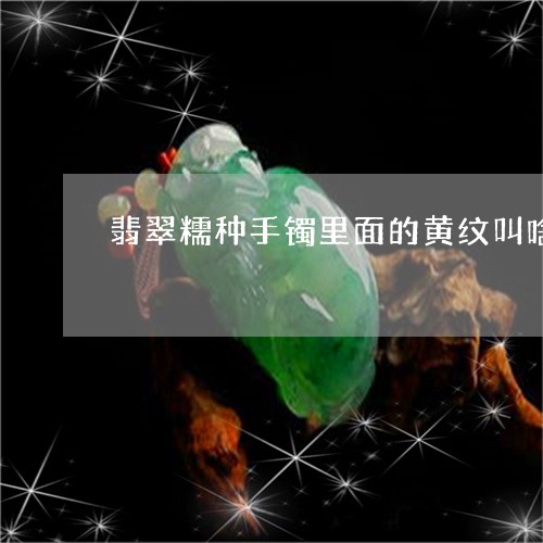 翡翠糯种手镯里面的黄纹叫啥/2023092877350