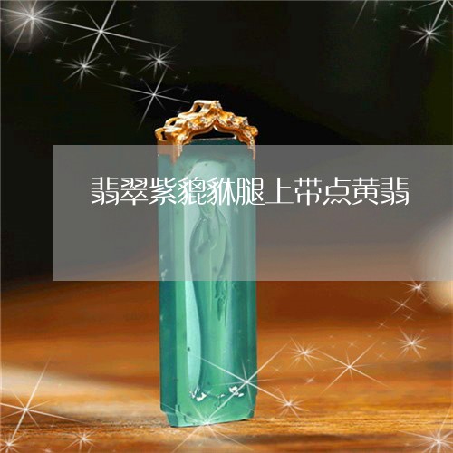 翡翠紫貔貅腿上带点黄翡/2023041569505