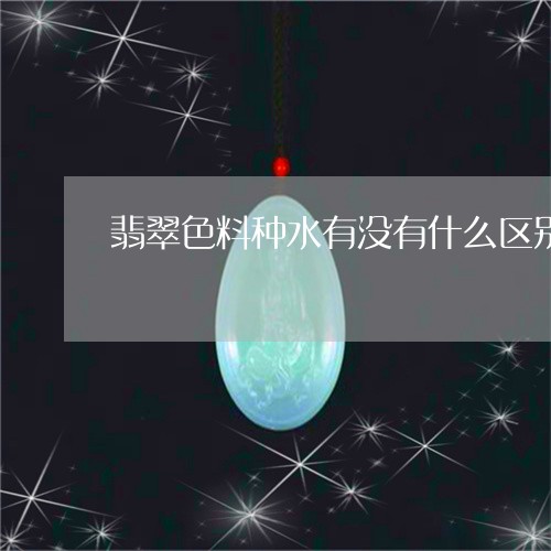 翡翠色料种水有没有什么区别/2023112382946