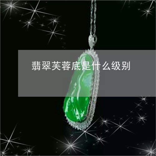 翡翠芙蓉底是什么级别/2023090838369