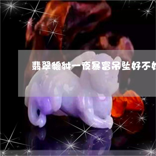 翡翠貔貅一夜暴富吊坠好不好/2023092837248