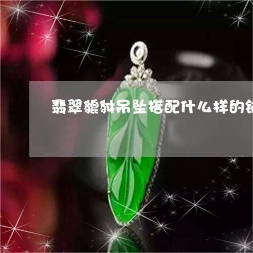 翡翠貔貅吊坠搭配什么样的链/2023092862837