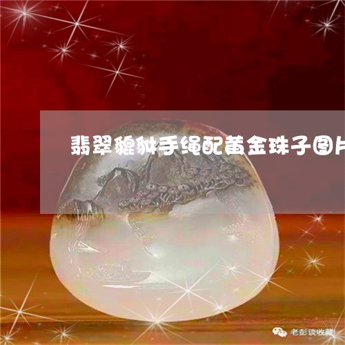 翡翠貔貅手绳配黄金珠子图片/2023112566260