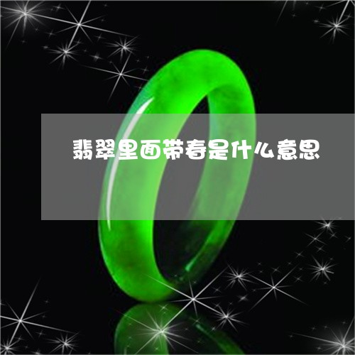 翡翠里面带春是什么意思/2023042035383