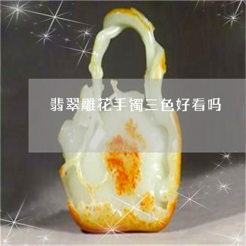 翡翠雕花手镯三色好看吗/2023041521836