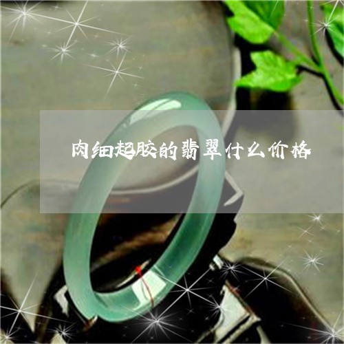 肉细起胶的翡翠什么价格/2023061701693