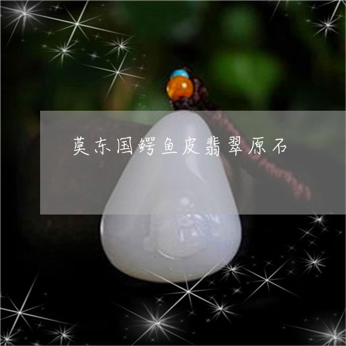 莫东国鳄鱼皮翡翠原石/2023090651404