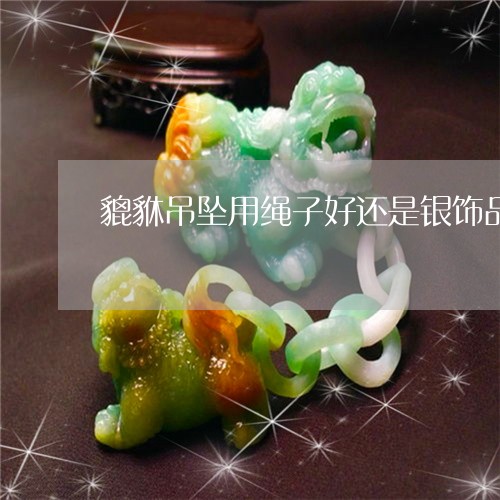 貔貅吊坠用绳子好还是银饰品好/2023100739603