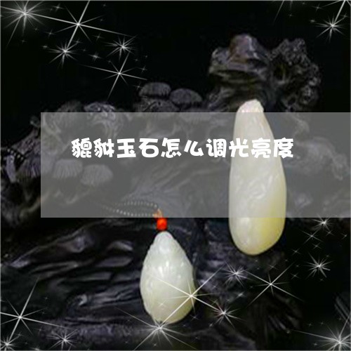 貔貅玉石怎么调光亮度/2023090581796