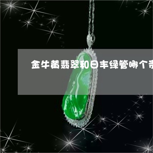 金牛黄翡翠和日丰绿管哪个贵/2023112422939