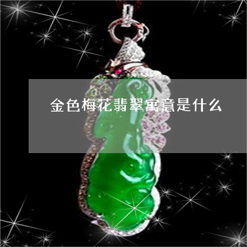 金色梅花翡翠寓意是什么/2023061660583