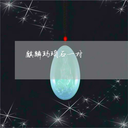 麒麟玛瑙石一对/2023080245159