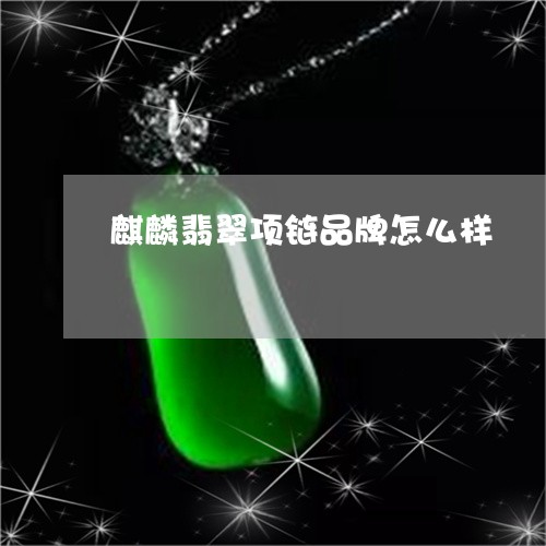 麒麟翡翠项链品牌怎么样/2023061695251