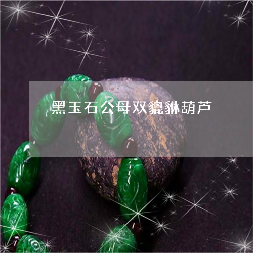 黑玉石公母双貔貅葫芦/2023100747360