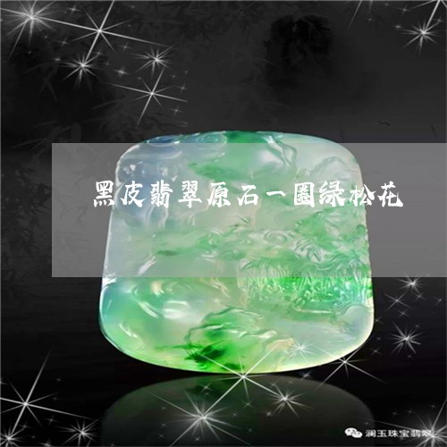 黑皮翡翠原石一圈绿松花/2023061645271