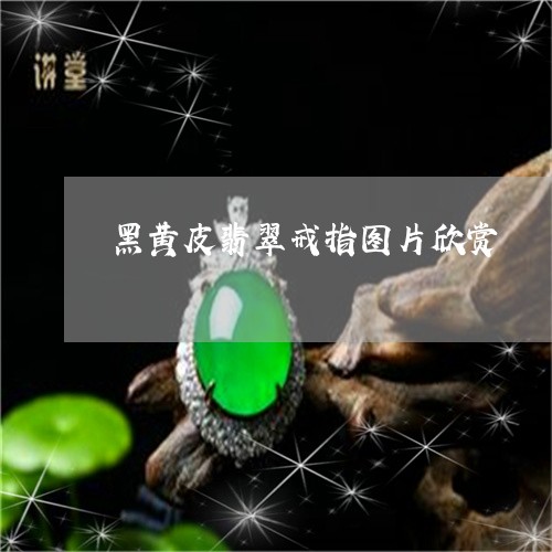 黑黄皮翡翠戒指图片欣赏/2023111431716